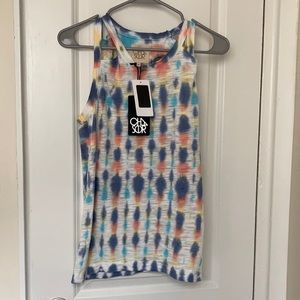 NWT Chaser tie dye cut out tank